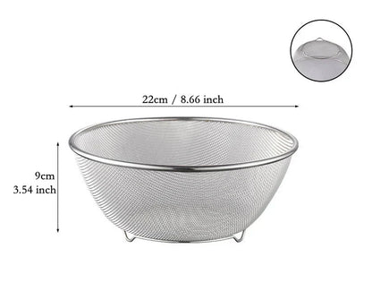 304 Stainless Steel Salad Mixing Bowl – Egg Beater, Dough and Food Prep Bowl for Kitchen Use