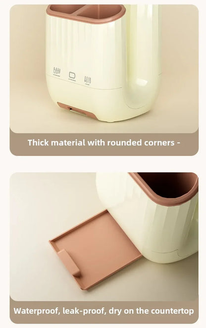 Kitchen Shelf with Cutting Board & Knife Holder – Countertop Drain Rack & Cutlery Organiser